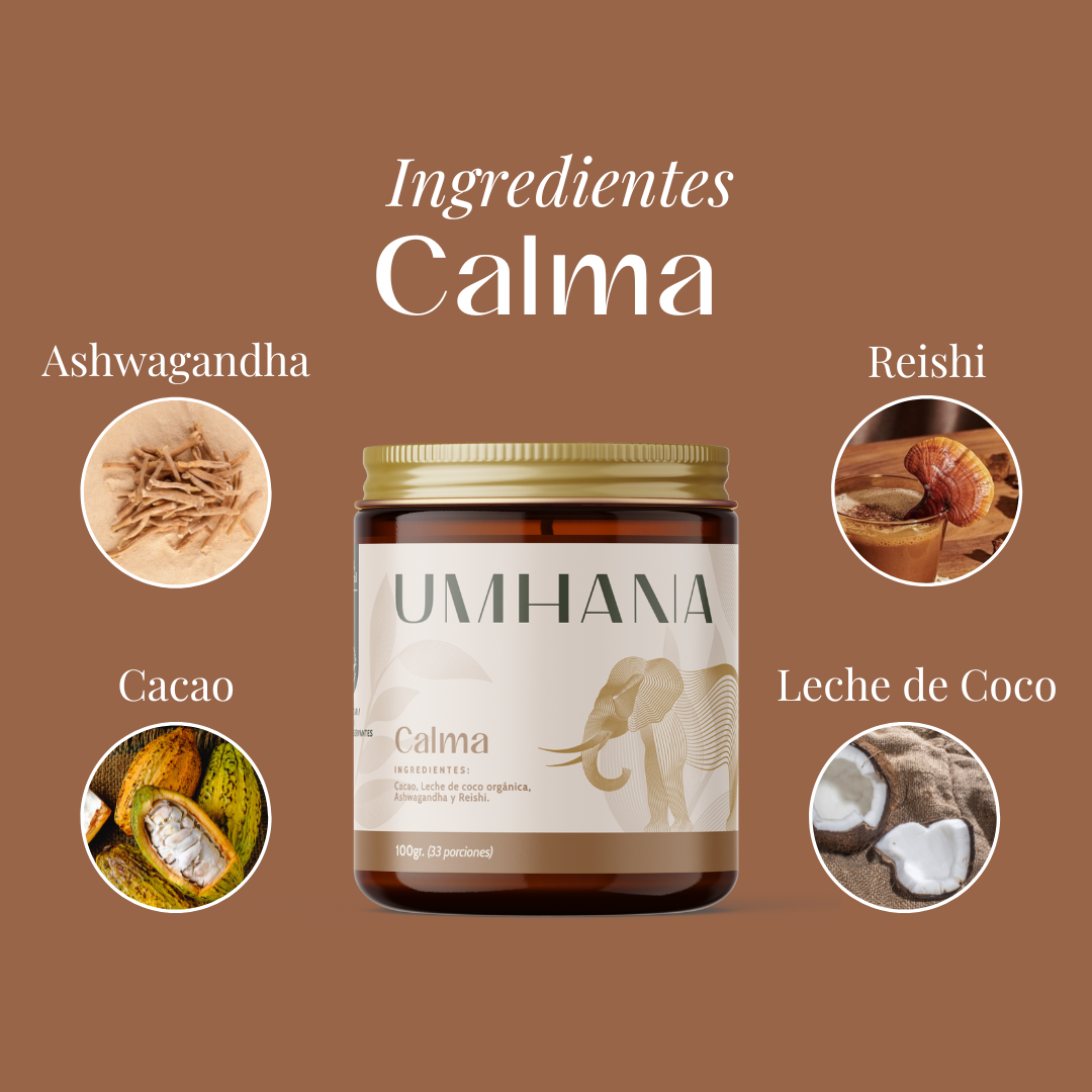 Calma: Mezcla de adaptógenos para el estrés, ansiedad e insomnio UMHANA | Mezclas a base de Plantas & Adaptógenos
